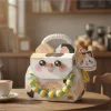 LZ-8843  KEDİ FİGÜRLÜ MEYVE ÇANTASI 360 PARÇA BLOCK OYUNCAK