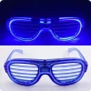 Mavi Led Işıklı Parti Gözlüğü - Neon Glow Şerit Gözlük 3 Modlu