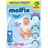 Mega Paket Bebek Bezi 3 Beden 4-9 Kg 140 Adet