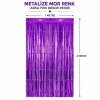 Mor Metalize Parti Perdesi 100x200 cm – Kapı ve Arka Fon Perdesi