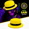 Neon Sarı UV Parti Şapkası Plastik