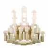 Nessiworld -8831 Natural Ahşap Blok Seti 100 Parça -Chiva