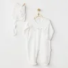 Nessiworld   AC24504 Petit Love Bebek Tulum Takım Ekru