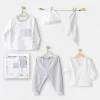 Nessiworld AC24720 Newborn Wawa Boys 5Li Hastane Çıkış Seti White