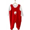 Nessiworld  Andywawa AC25339 Happy Newyear Kadife Bebek Tulum Takım Red