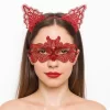 Nessiworld Ateş Kırmızısı Dantel Taç ve Maske Seti 10 No - Maskeli Balo & Özel Gün Seti