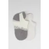 Nessiworld Bistyle 2Li Penye Sneakers Çorap BS20105 Ekru Gri