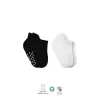 Nessiworld Bistyle 2Li Sneakers Kaymaz Basic Penye Çorap BS20103 Siyah Ekru