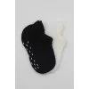 Nessiworld Bistyle 2Li Sneakers Kaymaz Basic Penye Çorap BS20103 Siyah Ekru