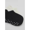 Nessiworld Bistyle 2Li Sneakers Kaymaz Basic Penye Çorap BS20103 Siyah Ekru
