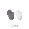 Nessiworld Bistyle 2Li Sneakers Kaymaz Colours Penye Çorap BS20104 Gri Beyaz