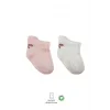 Nessiworld Bistyle 2Li Sneakers Smile Penye Çorap BS20106 Pembe Ekru