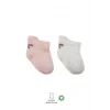 Nessiworld Bistyle 2Li Sneakers Smile Penye Çorap BS20106 Pembe Ekru