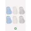 Nessiworld Bistyle 6Lı Silikonlu Babet Penye Çorap BS30101B Mavi Ekru Gri