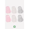 Nessiworld Bistyle 6Lı Silikonlu Babet Penye Çorap BS30101B Pembe Ekru Gri