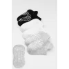 Nessiworld Bistyle 6Lı Sneakers Kaymaz Penye Çorap BS20102 Gri Beyaz Siyah