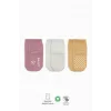 Nessiworld Bistyle Basic Kaymaz Penye Soket Çorap 3Lü BS10107 Pudra Ekru Somon