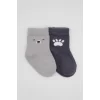 Nessiworld Bistyle Bear Penye Soket Çorap 2Li BS10116 Gri