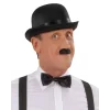 Nessiworld Charlie Chaplin Stil Yetişkin Şapkası – Siyah Melon Parti Şapkası