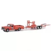 Nessiworld Greenlight 1/64 1967 Dodge D-100 with Tandem Car Trailer