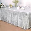 Nessiworld Gümüş Metalize Masa Eteği 275x75 cm – Kendinden Yapışkanlı