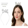 Nessiworld Gümüş Renkli Taşlı “Bride” Gelin Tacı – El Yazısı Yazı Tipiyle