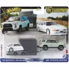 Nessiworld Hot Wheels Premium Team Transport 18 Toyota 4Runner &  Toyota Supra w/Open Trailer HRV37