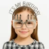 NessiWorld İt&#39;sMyBirthdayYazılıTaçveMumŞekilliGözlükSetiGümüşRenk