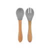 Nessiworld   Mama Kaşığı ve Çatal Seti Powder Grey