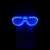Nessiworld Mavi Led Işıklı Parti Gözlüğü - Neon Glow Şerit Gözlük 3 Modlu