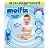 Nessiworld Molfix Bebek Bezi Ultra Fırsat Paketi 4 Beden 7-14 Kg 100 Adet