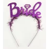 Nessiworld Mor Renk Bekarlığa Veda İtalik Yazı Alyanslı Bride Taç
