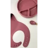 Nessiworld OiOi Blw II Silikon Beslenme Seti 3Lü (Tabaklı) Velvet Rose