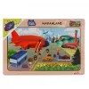 Nessiworld ONY-233-234-235-236 Ahşap Eğitici Puzzle Havaalanı -Onyıl Oyuncak