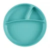Nessiworld Porsiyon Vakum Tabanlı Silikon Tabak Aqua Green