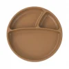 Nessiworld  Porsiyon Vakum Tabanlı Silikon Tabak Woody Brown