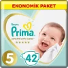 Nessiworld Prima Premium Care Bebek Bezi Ekonomik Paket 5 Beden 42 Adet