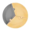 Nessiworld   Puzzle Vakum Tabanlı Silikon Tabak Mellow Yellow / Powder Grey