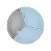 Nessiworld   Puzzle Vakum Tabanlı Silikon Tabak Mineral Blue / Powder Grey