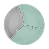 Nessiworld   Puzzle Vakum Tabanlı Silikon Tabak River Green / Powder Grey