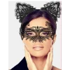 Nessiworld  Siyah Renk Dantel Maske ve Dantel Kulak Taç Seti Yetişkin No 4
