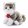 Nessiworld Trudi Brad Peluş Beyaz Gri Kedi 20 cm