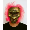 Nessiworld Wild Skull - Bakır Kafatası Pembe Saçlı İskelet Maske