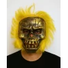 Nessiworld Wild Skull - Bakır Kafatası Sarı Saçlı İskelet Maske