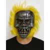 Nessiworld Wild Skull - Metal Kafatası Sarı Saçlı İskelet Maske