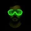 Nessiworld Yeşil LED Işıklı Parti Gözlüğü – Neon Glow Şerit Gözlük 3 Modlu