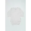 Organik Natural Basic Style Kruvaze Uzun Kol Body BS17102 Beyaz