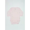 Organik Natural Basic Style Kruvaze Uzun Kol Body BS17102 Pembe