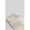 Penye Kaymaz Soket Çorap 2li 10144 Pudra Ekru