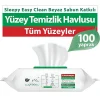 Premium Yüzey Temizlik Havlusu 100 Adet Beyaz Sabun